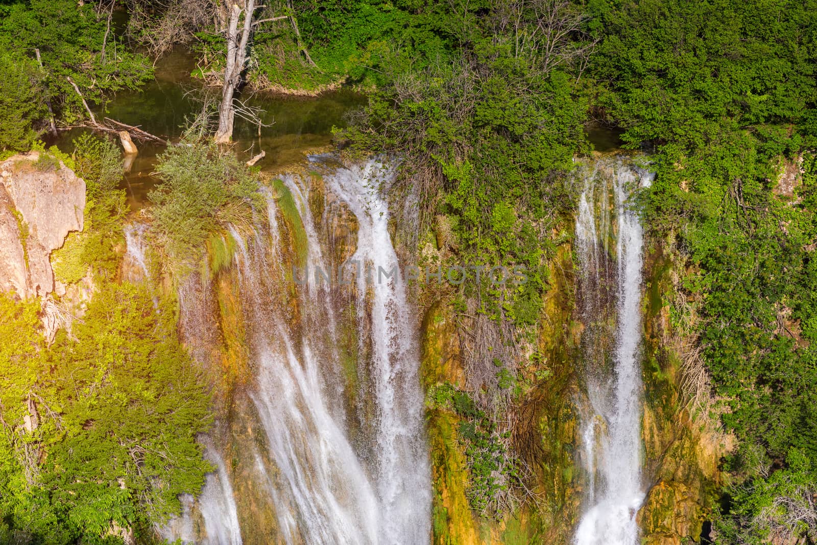 Manojlovac waterfall, Krka National Park, Croatia. Manojlovac waterfall, national park Krka in Croatia. View on the Manojlovac waterfall, near Knin in Croatia, Krka National Park.