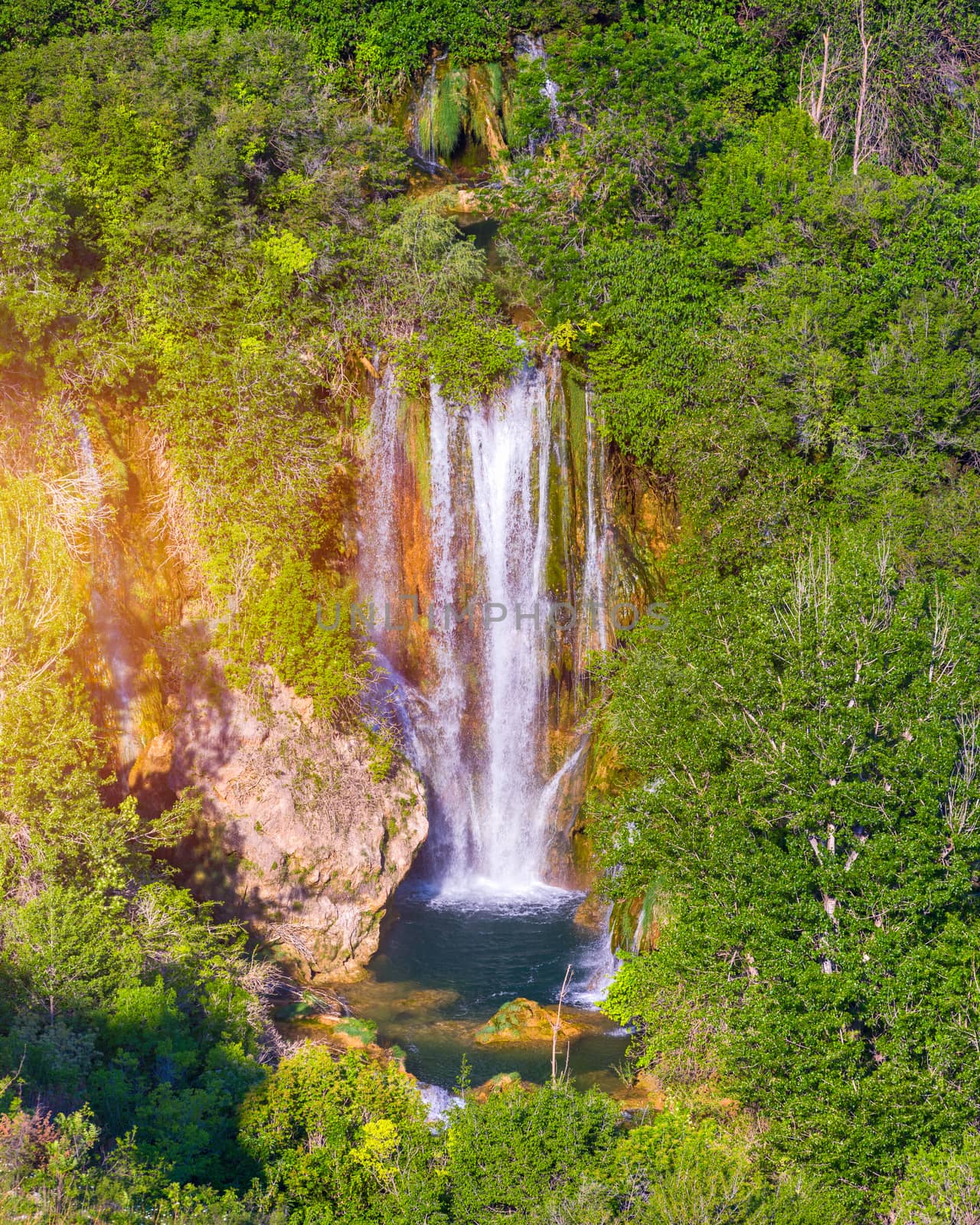 Manojlovac waterfall, Krka National Park, Croatia. Manojlovac waterfall, national park Krka in Croatia. View on the Manojlovac waterfall, near Knin in Croatia, Krka National Park.