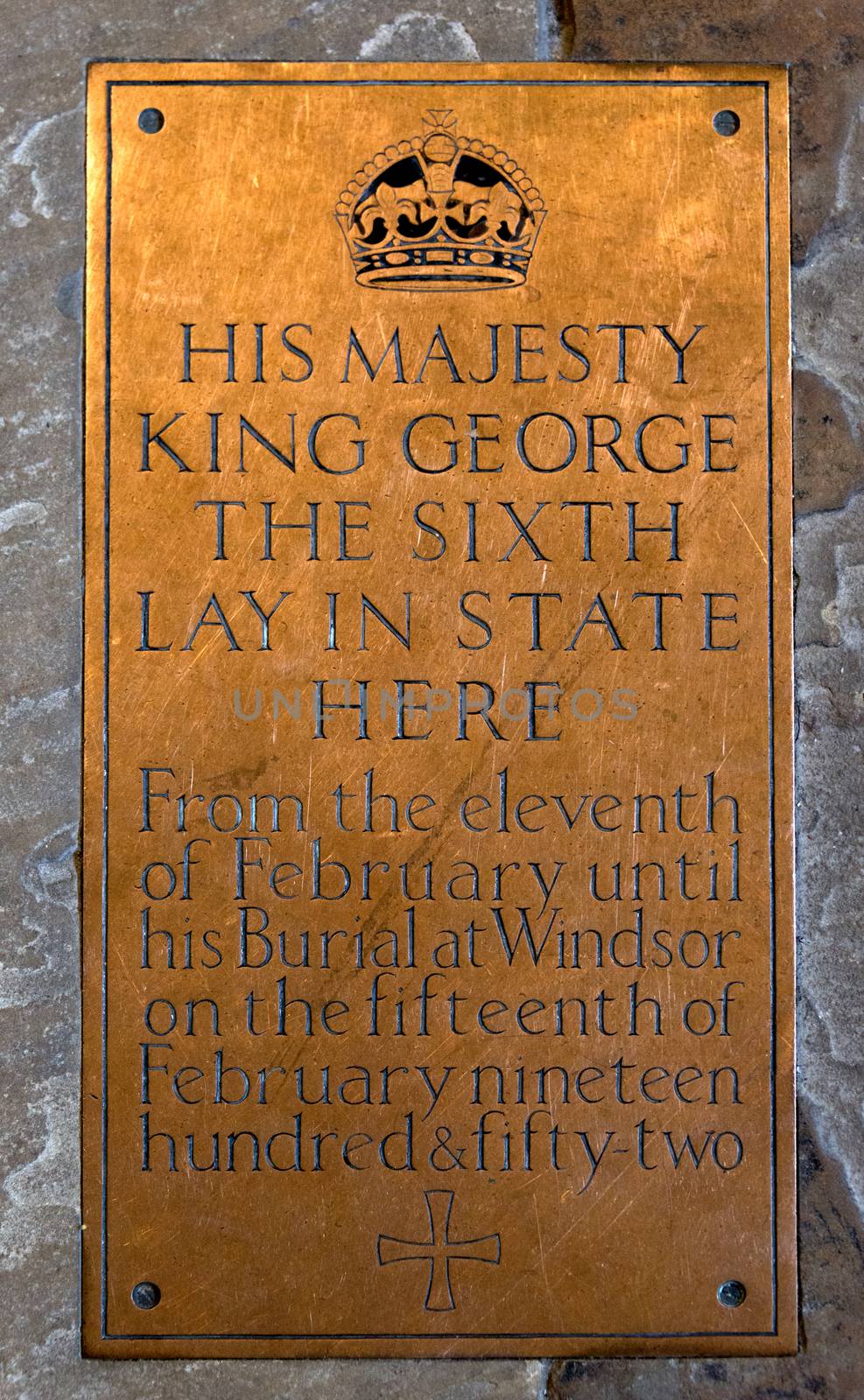 Brass Plaque George VI by TimAwe