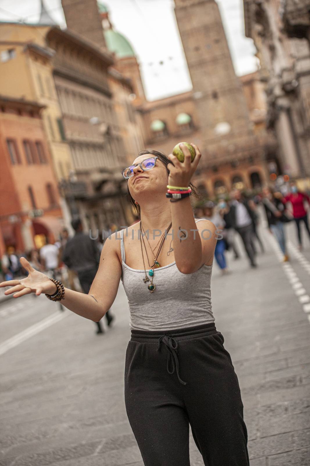Street artist juggler in Bologna, Italy 23 by pippocarlot