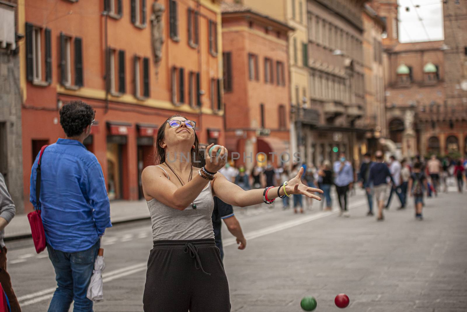 Street artist juggler in Bologna, Italy 30 by pippocarlot