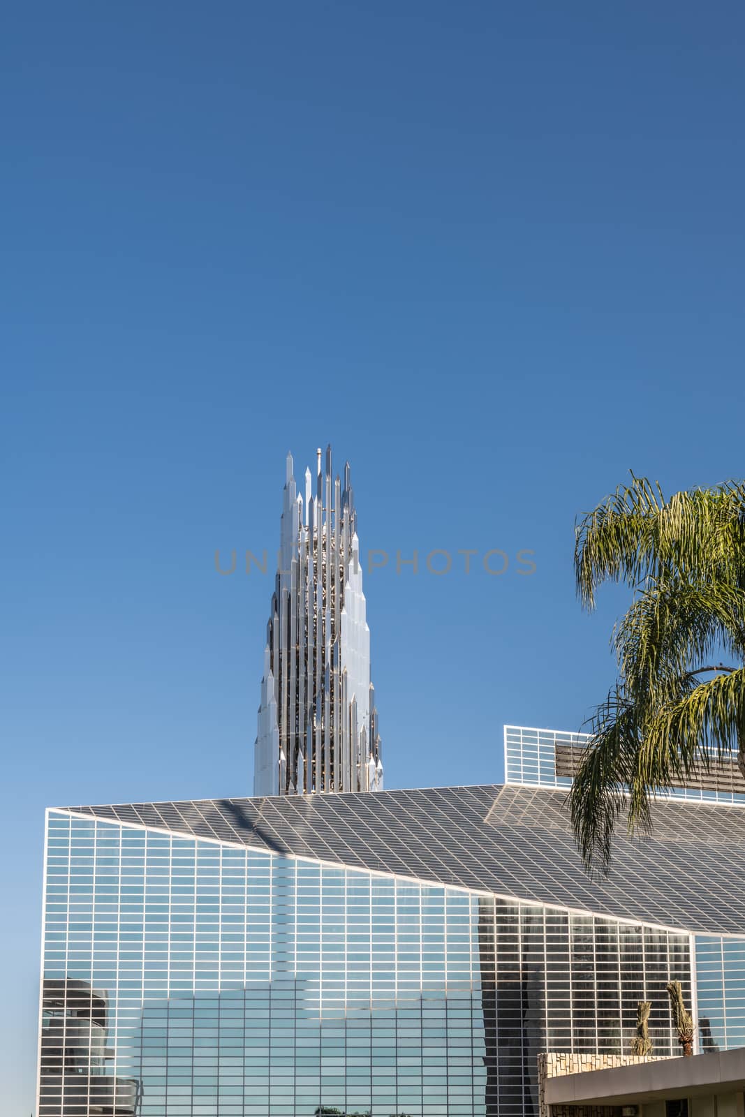 Christ Cathedral and crystal Crean Tower in Garden Grove, Califo by Claudine