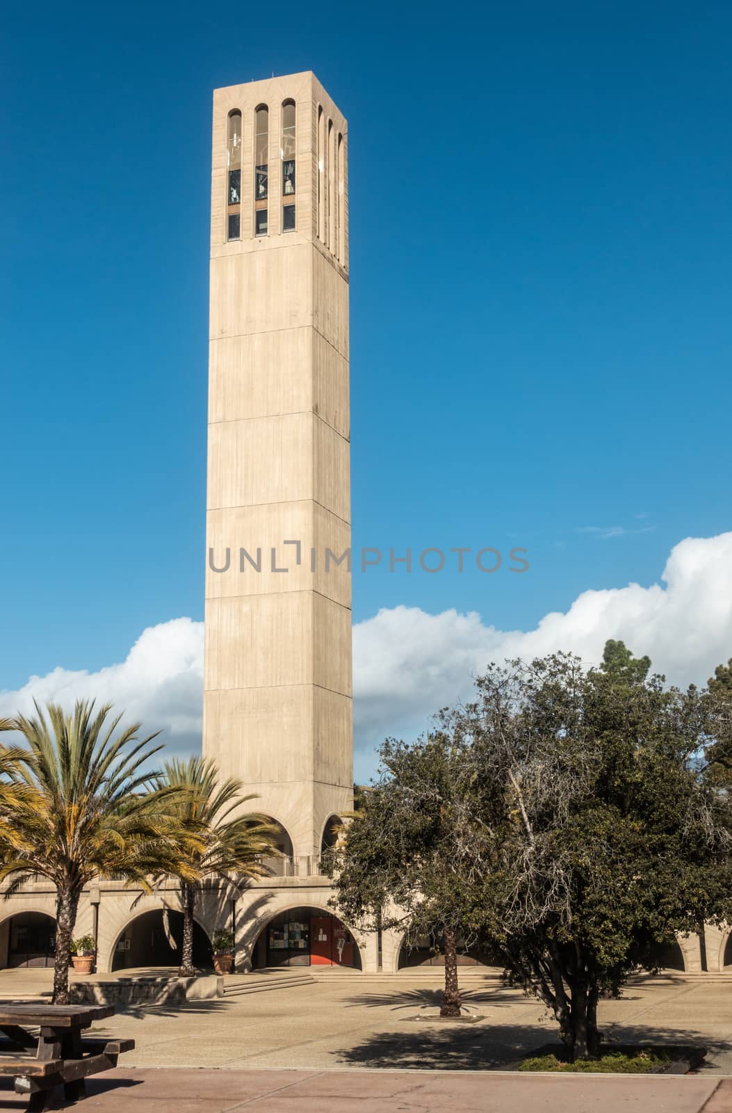 Bell tower of UCSB, Santa Barbara California. by Claudine