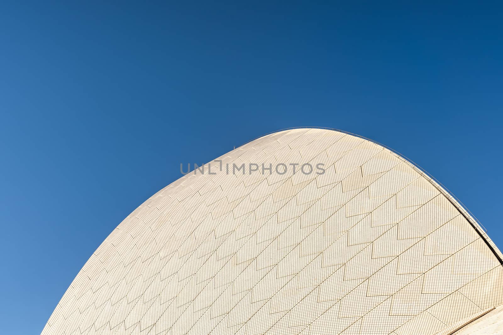 Detail of white roof structure of Sydney Opera House, Australia. by Claudine