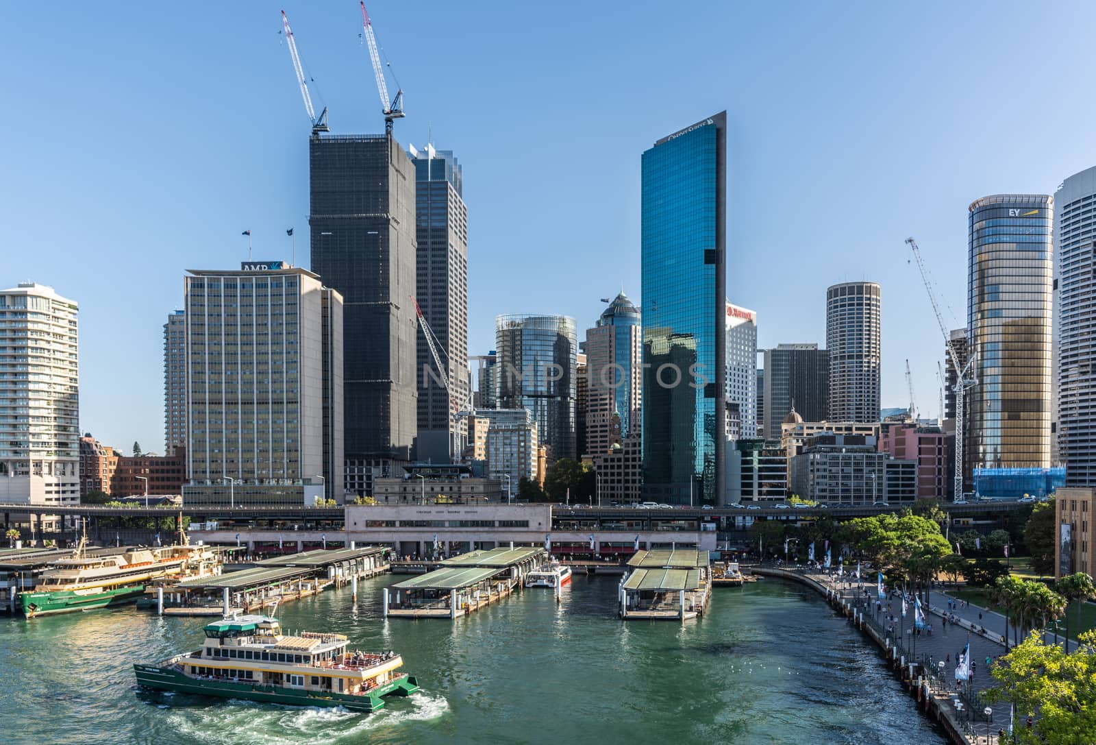 Ferry terminal and Circular Quay Railway station, Sydney Austral by Claudine