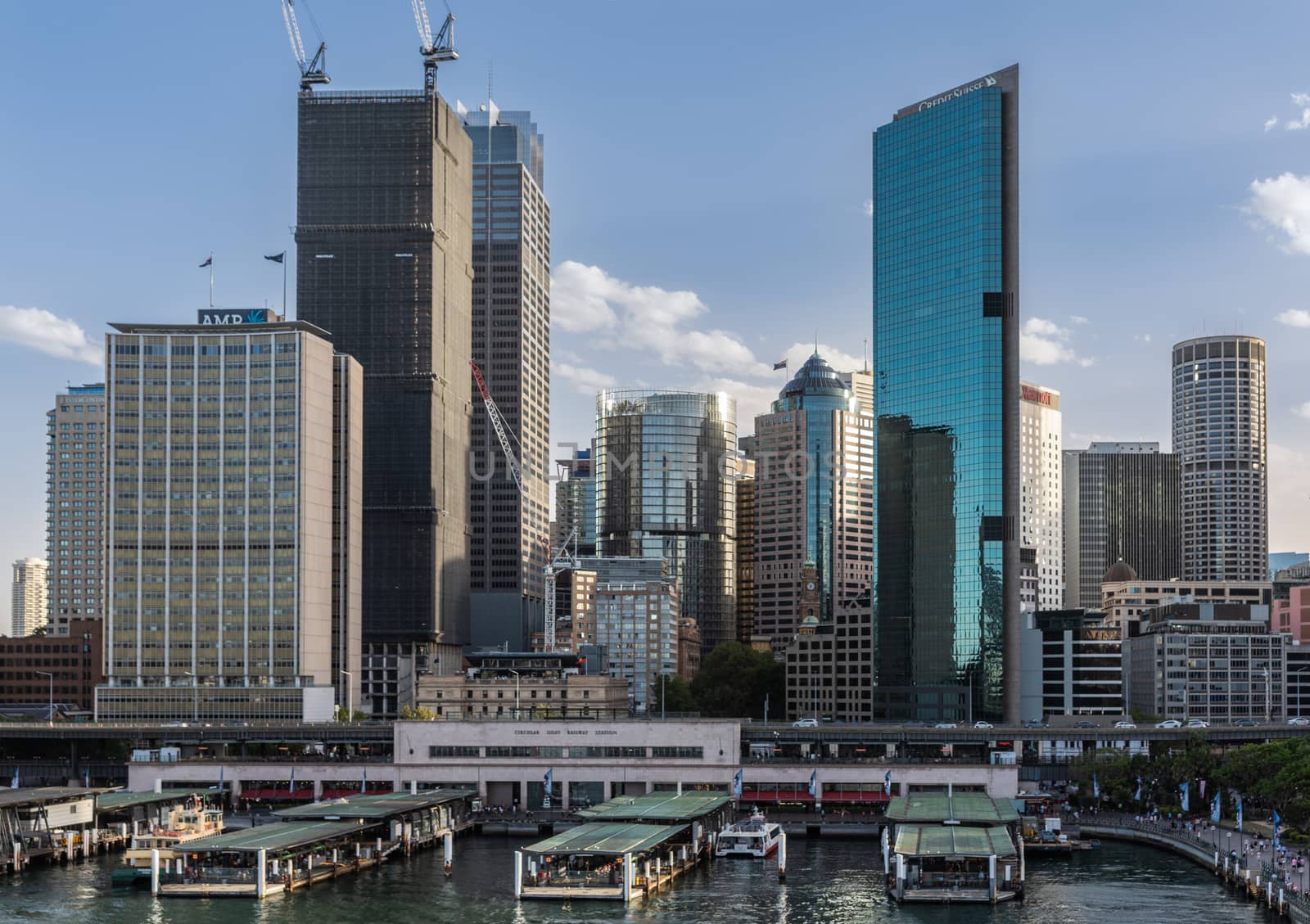 Part of Ferry terminal and Circular Quay Railway station, Sydney by Claudine