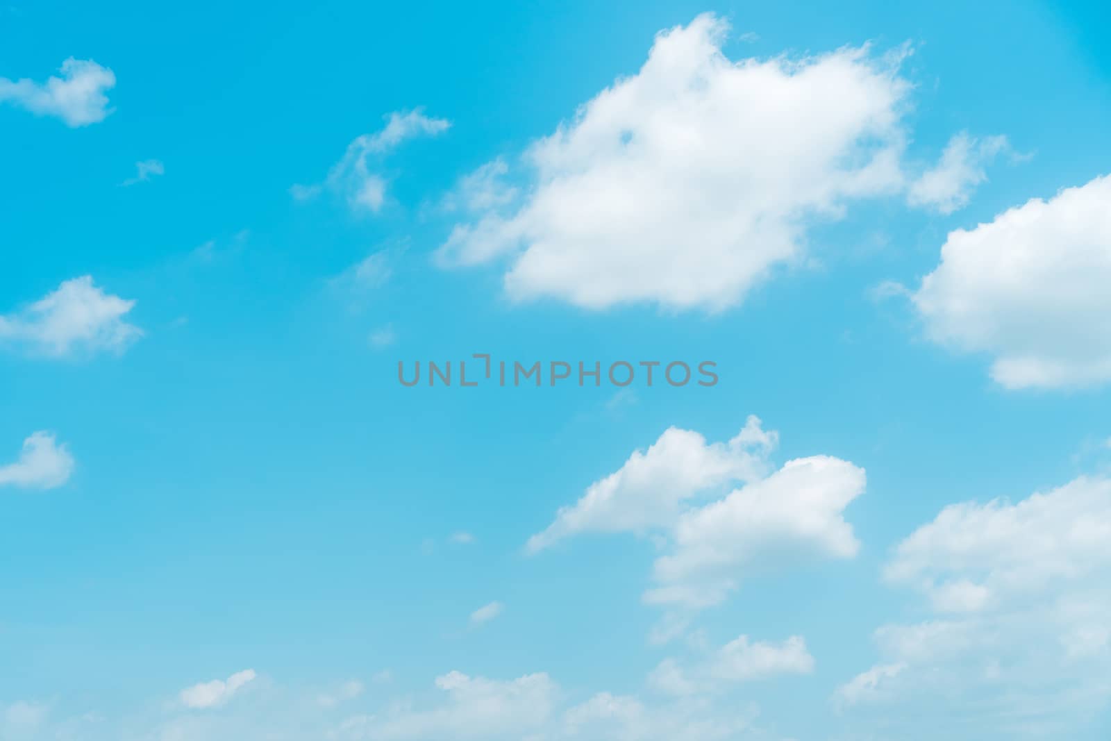 Copy space blue sky and white cloud abstract background. by Suwant