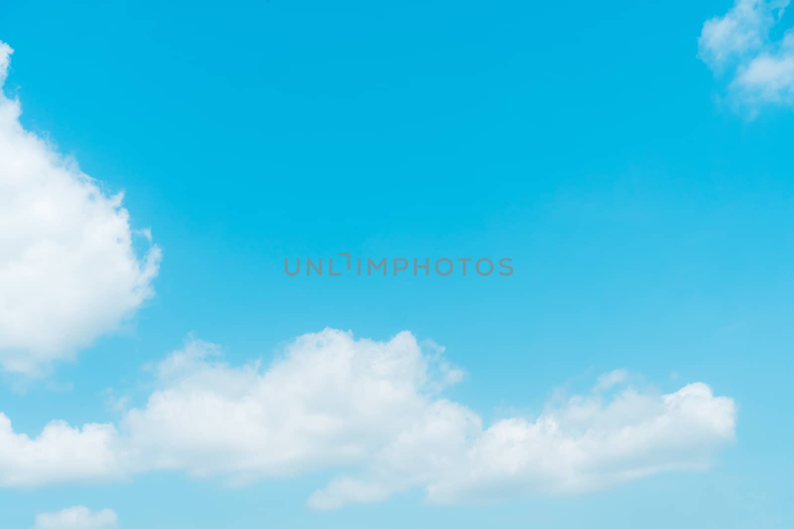 Copy space summer blue sky and white cloud abstract background.