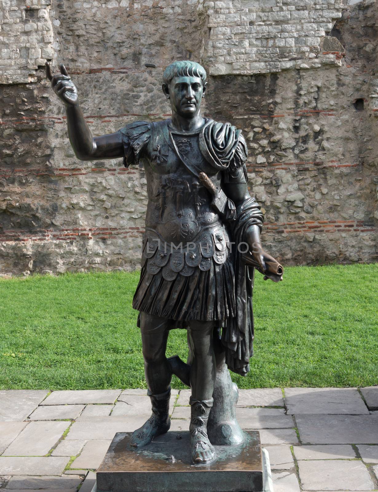Statue of the Roman Emperor Trajan, London