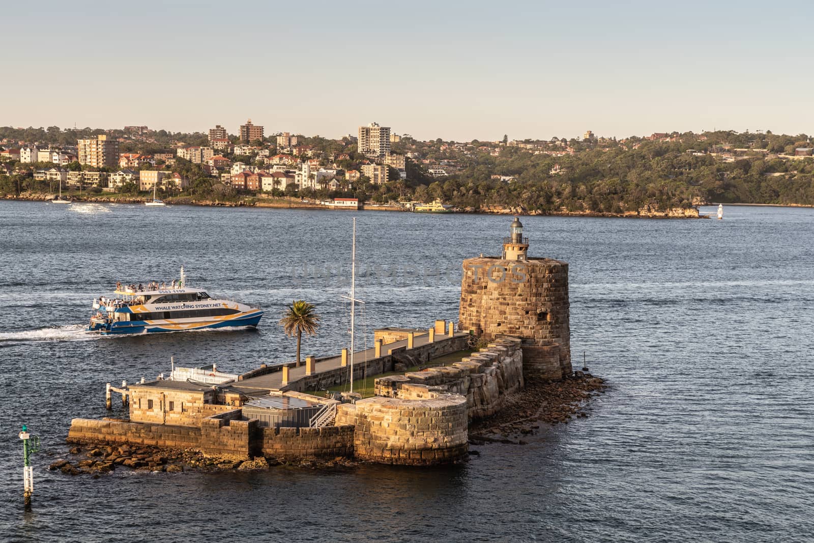 Fort Denison on Pinchgut Island in bay, Sydney Australia. by Claudine