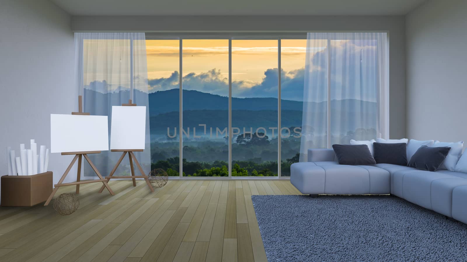 3ds rendering interior living room