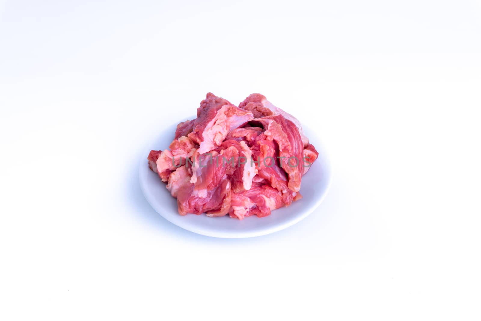 Fresh raw beef steak isolated on white background  by silverwings