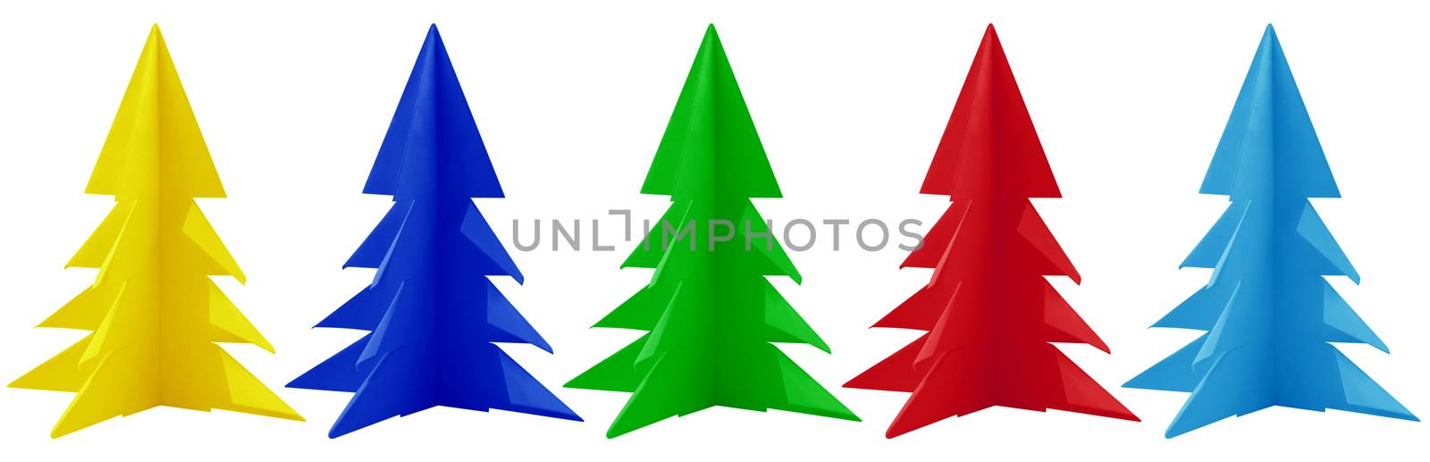 Christmas tree made of paper - colorful by Venakr