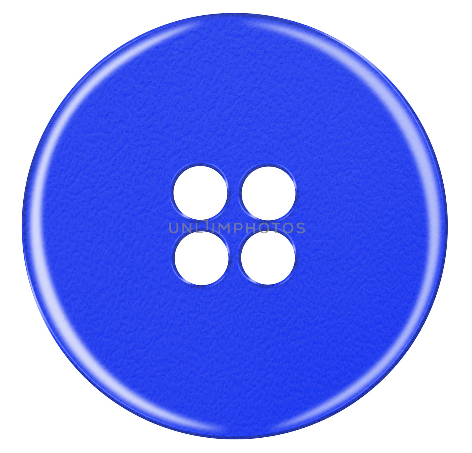 Dark blue Plastic button isolated on white background