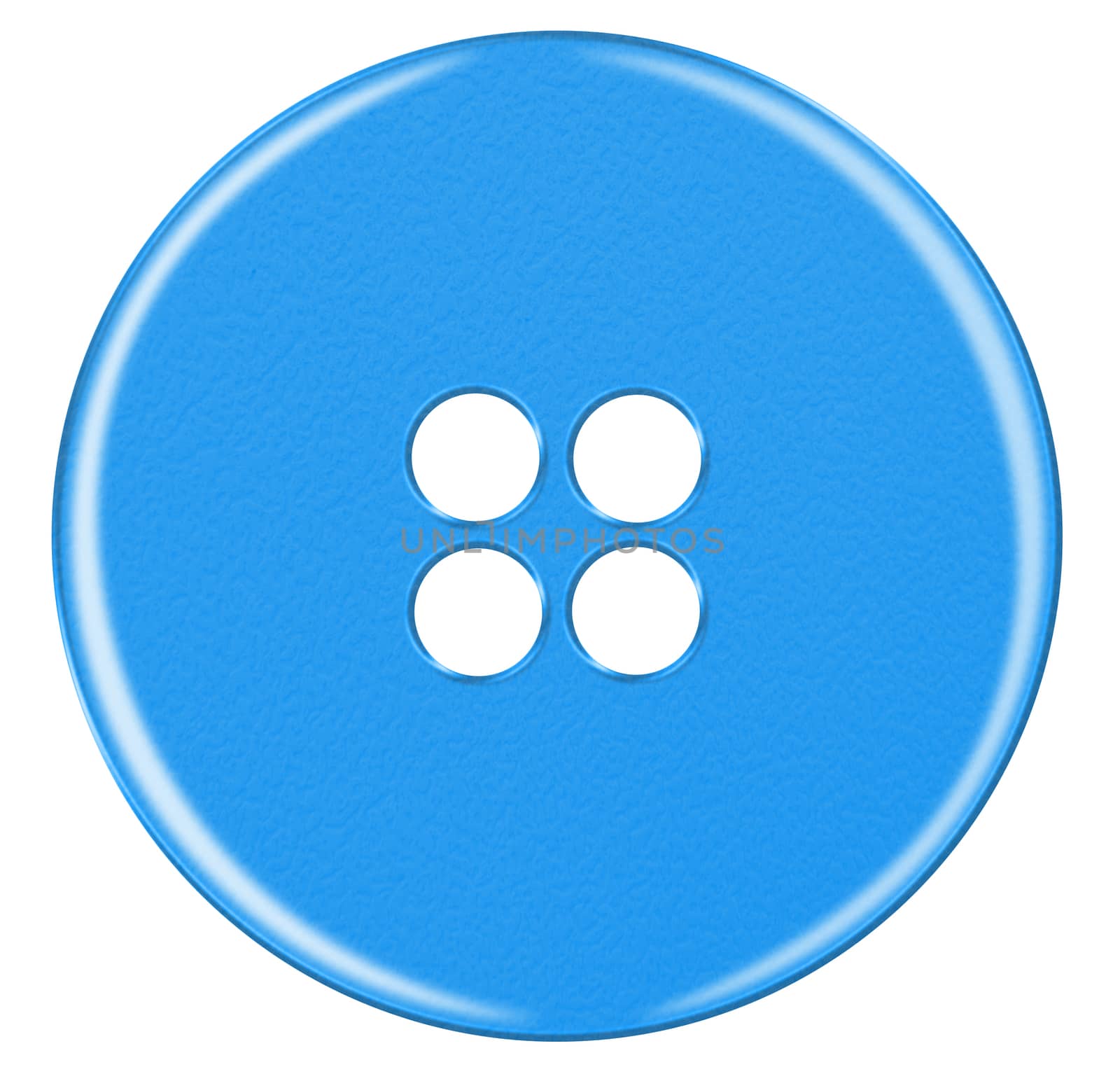 Plastic button isolated - light blue by Venakr