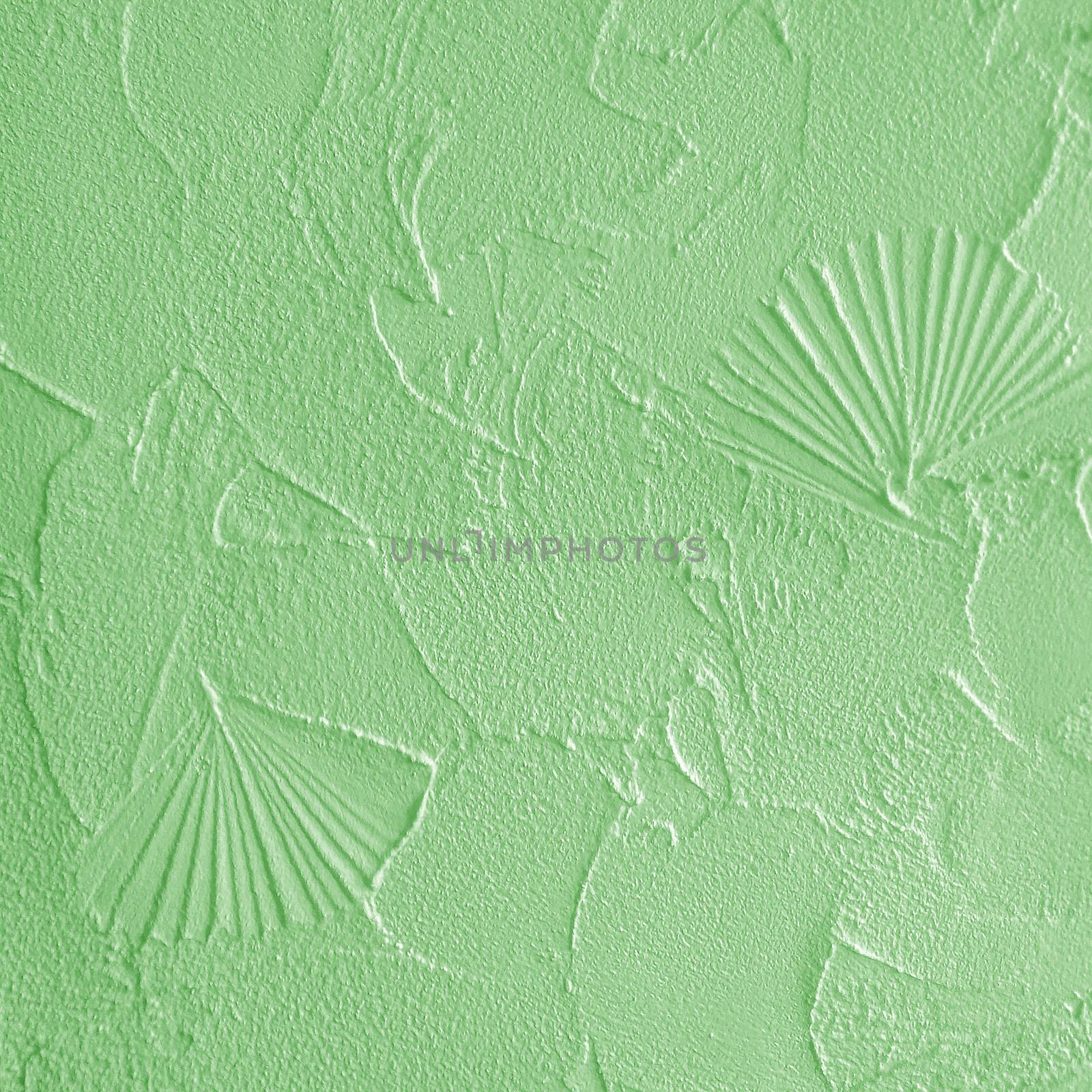 Structural plaster on wall - green by Venakr