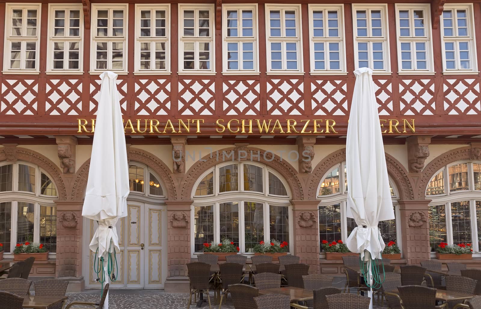 FRANKFURT AM MAIN, GERMANY - JULY 2, 2015: Buildings of Roemerberg square in Frankfurt, Germany. Frankfurt is the fifth-largest city in Germany.

Frankfurt am Main, Germany - July 2, 2015: Buildings of Roemerberg square in Frankfurt, Germany. Frankfurt is the fifth-largest city in Germany.