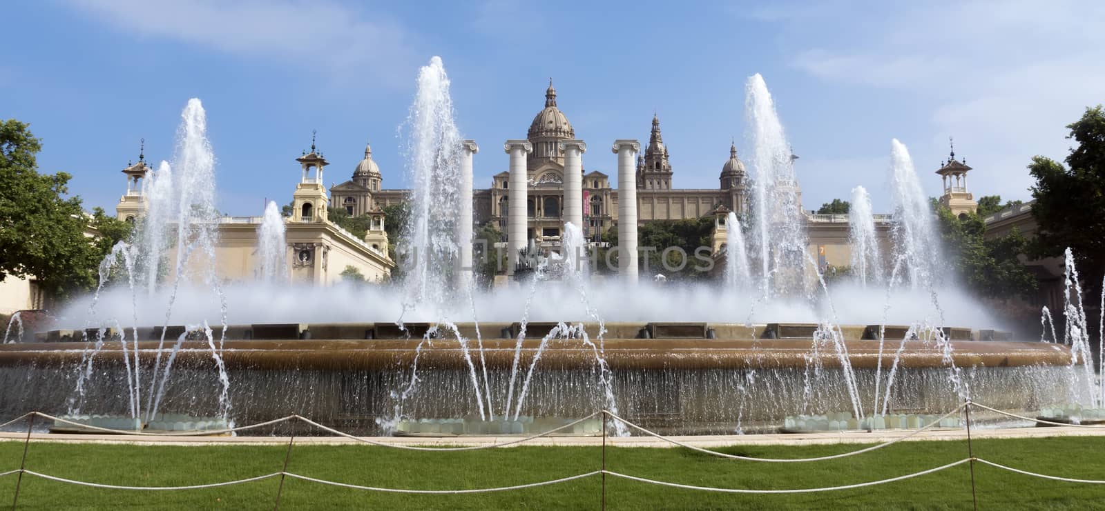 BARCELONA, SPAIN - JULY 8, 2015: Catalan National Museum of Art in Barcelona, Spain.

Barcelona, Spain - July 8, 2015: Catalan National Museum of Art in Barcelona, Spain. Built following the Barcelona International Exposition of 1929, held in the mountain of Montjuic. Today is the National Museum of Catalan Art (MNAC).