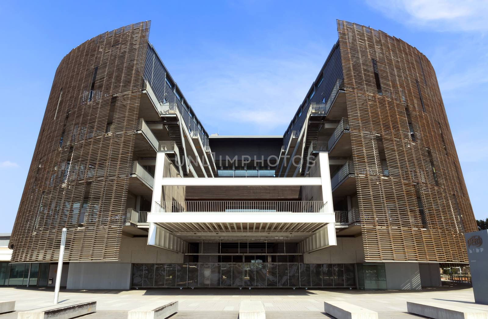 BARCELONA, SPAIN - JULY 12, 2015: Building of Biomedical Research Park (Parc de Recerca Biomedica) in Barcelona, Spain. With R&D budget of approx 80 million euros year and cutting-edge scientific equipment.

Barcelona, Spain - July 12, 2015: Building of Biomedical Research Park (Parc de Recerca Biomedica) in Barcelona, Spain. With R&D budget of approx 80 million euros year and cutting-edge scientific equipment.