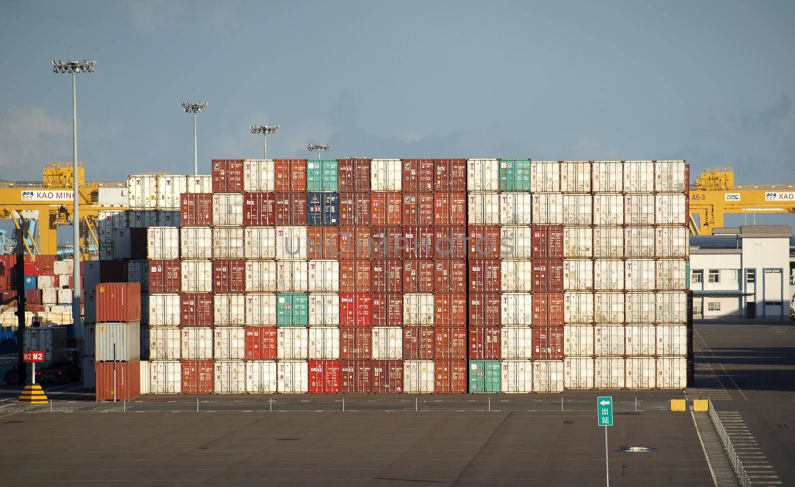 KAOHSIUNG, TAIWAN - JULY 15: Yang Ming Marine Corp announces the completion of its Kao Ming Container Terminal more than one year ahead of schedule on July 15, 2012 in Kaohsiung.
