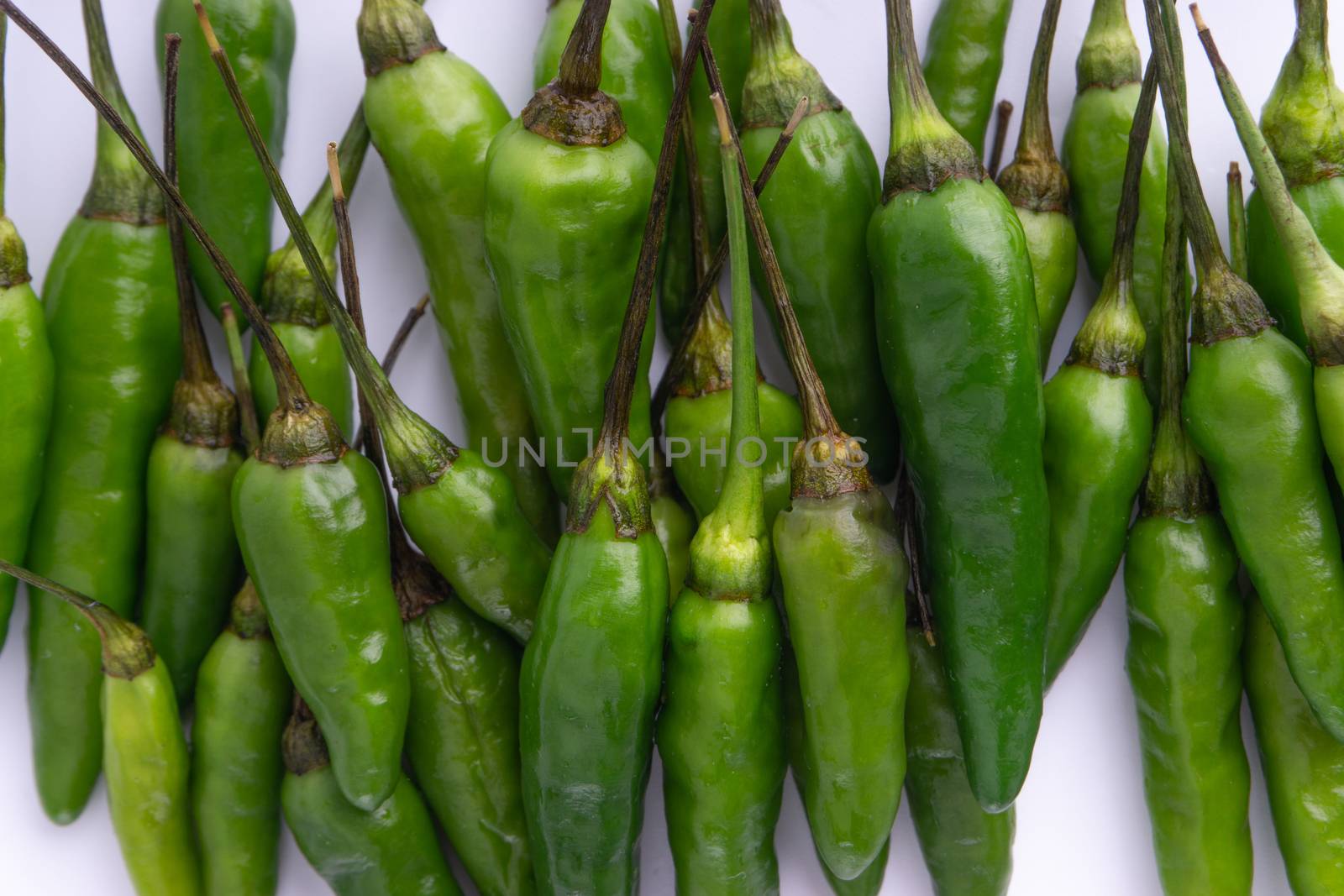Green BirdÕs eye chili,Thai Chili pepper ,bird chili pepper nature isolate on white background by silverwings