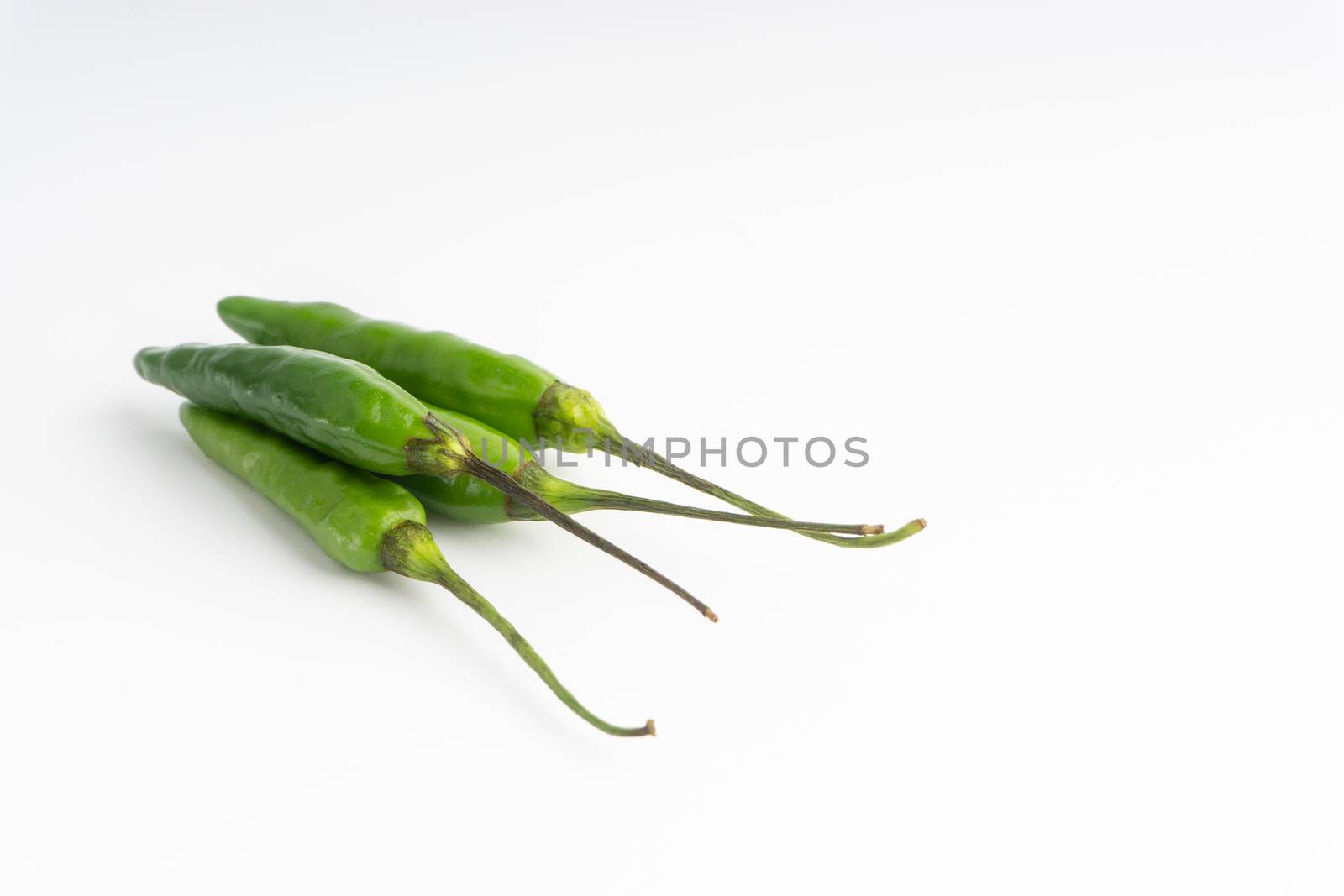 Green BirdÕs eye chili,Thai Chili pepper ,bird chili pepper nature isolate on white background by silverwings