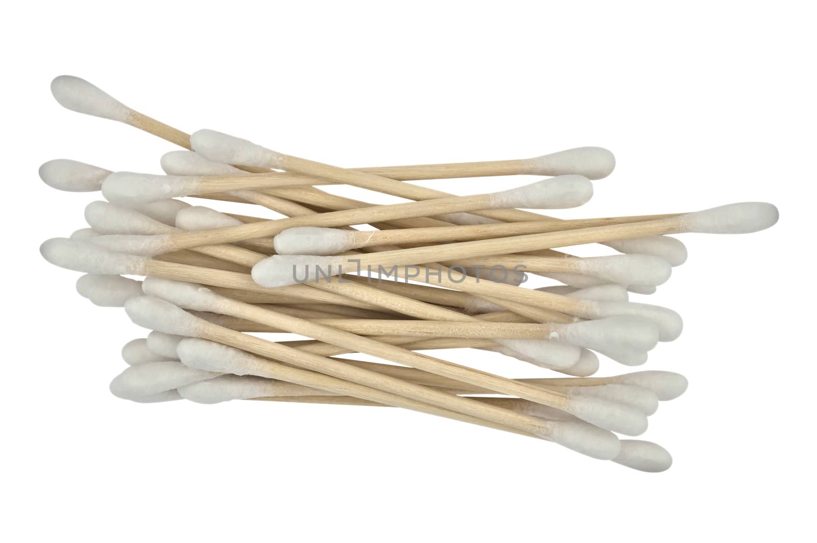 Cotton Swabs isolated on white background. Clipping path included.