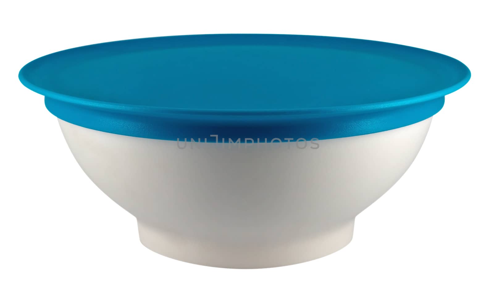 Plastic container for food isolated on white. Clipping path included.