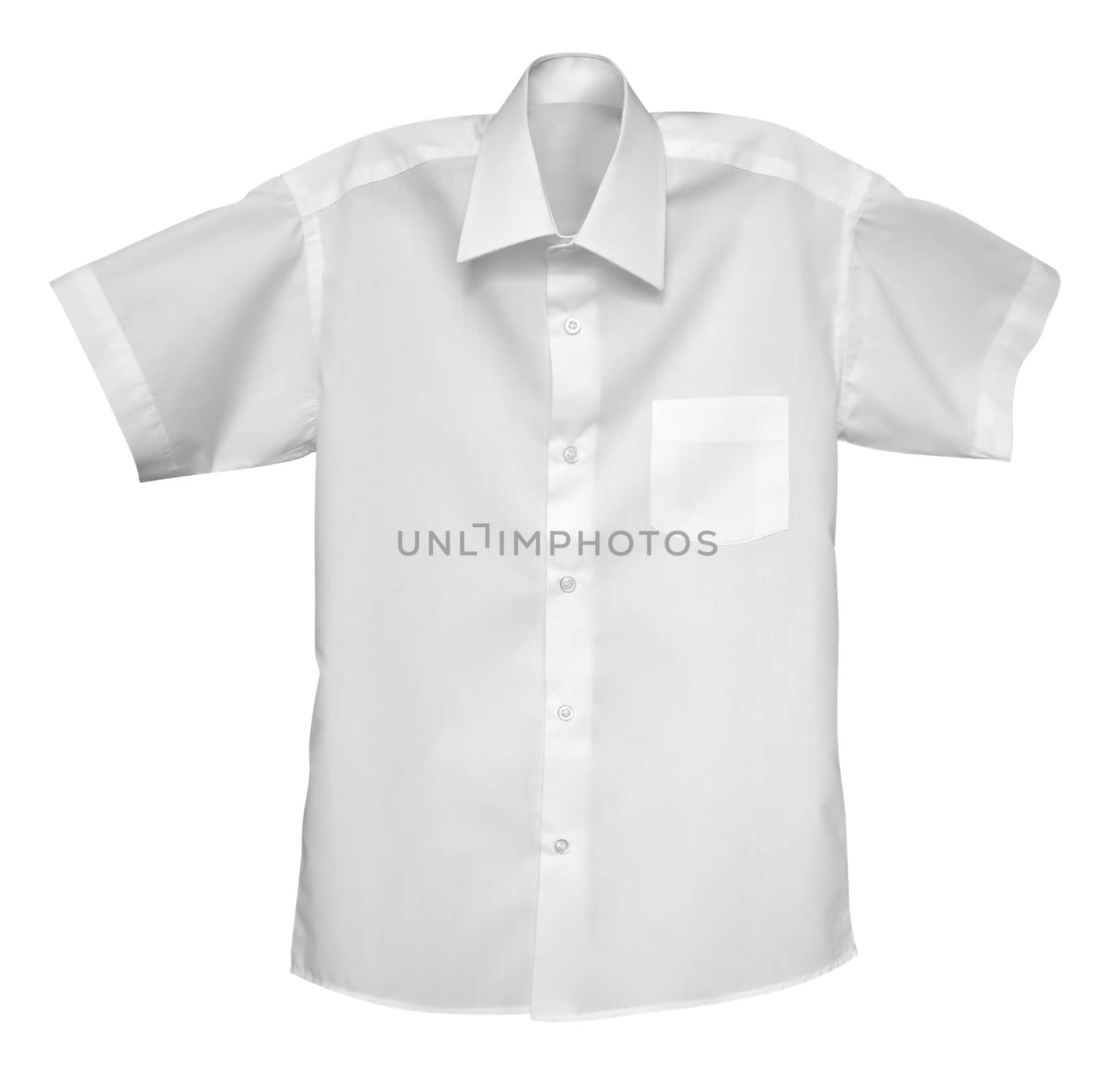 White shirt isolated on the white. Clipping Path included.