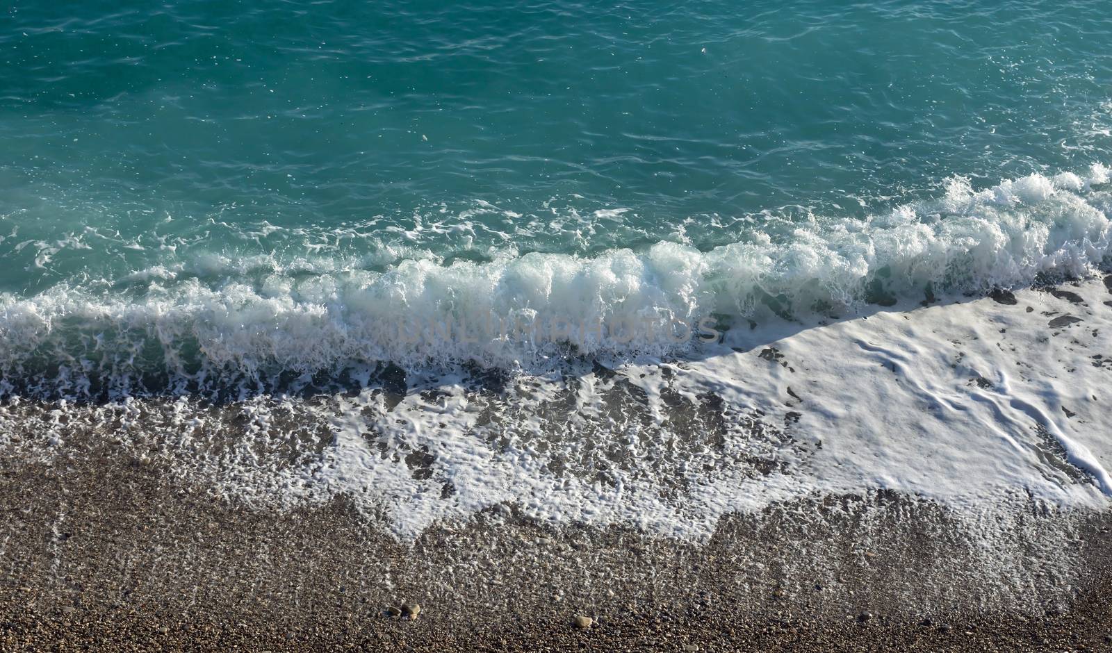 View of Mediterranean sea in Nice, France