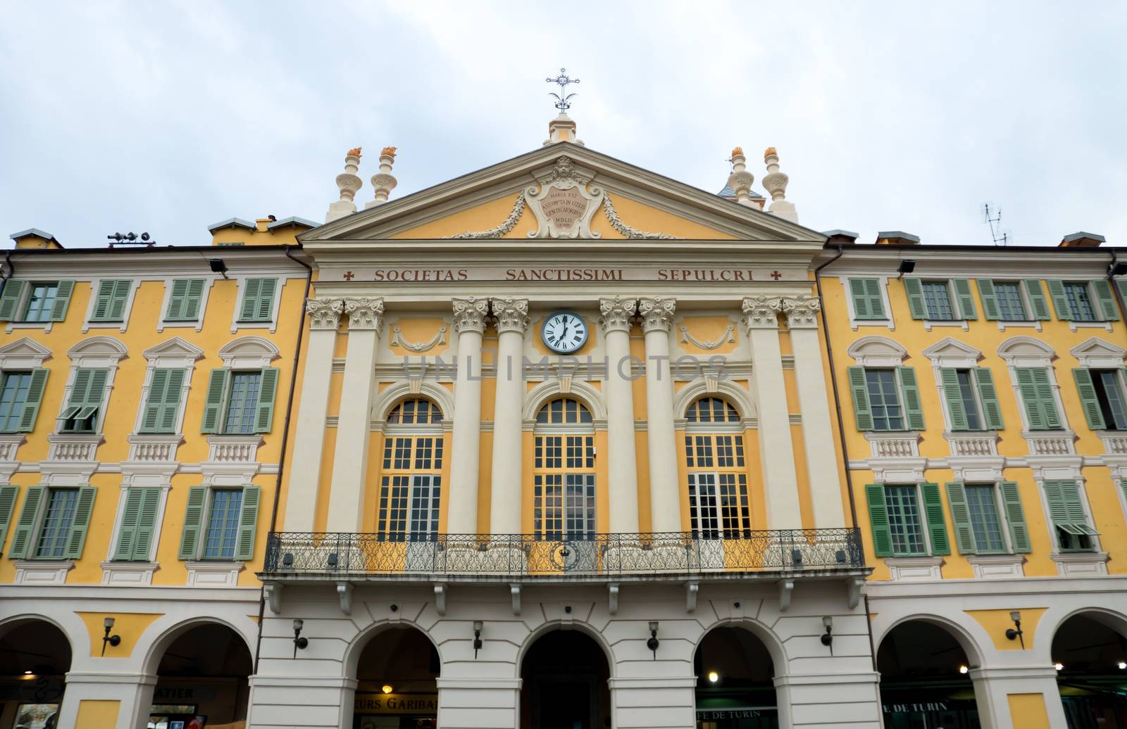 NICE, FRANCE - APRIL 26: Palace of Garibaldi on April 26, 2013 in Nice, France. The Palace was built at the end of the 18th century.

Nice, France - April 26, 2013: Palace of Garibaldi. The Palace was built at the end of the 18th century. 
The Palace Garibaldi also stands out for its architecture and history. It is named after Giuseppe Garibaldi, hero of the Italian unification (born in Nice in 1807 when Nice was part of the Napoleonic Empire, before reverting to the Kingdom of Piedmont-Sardinia). 