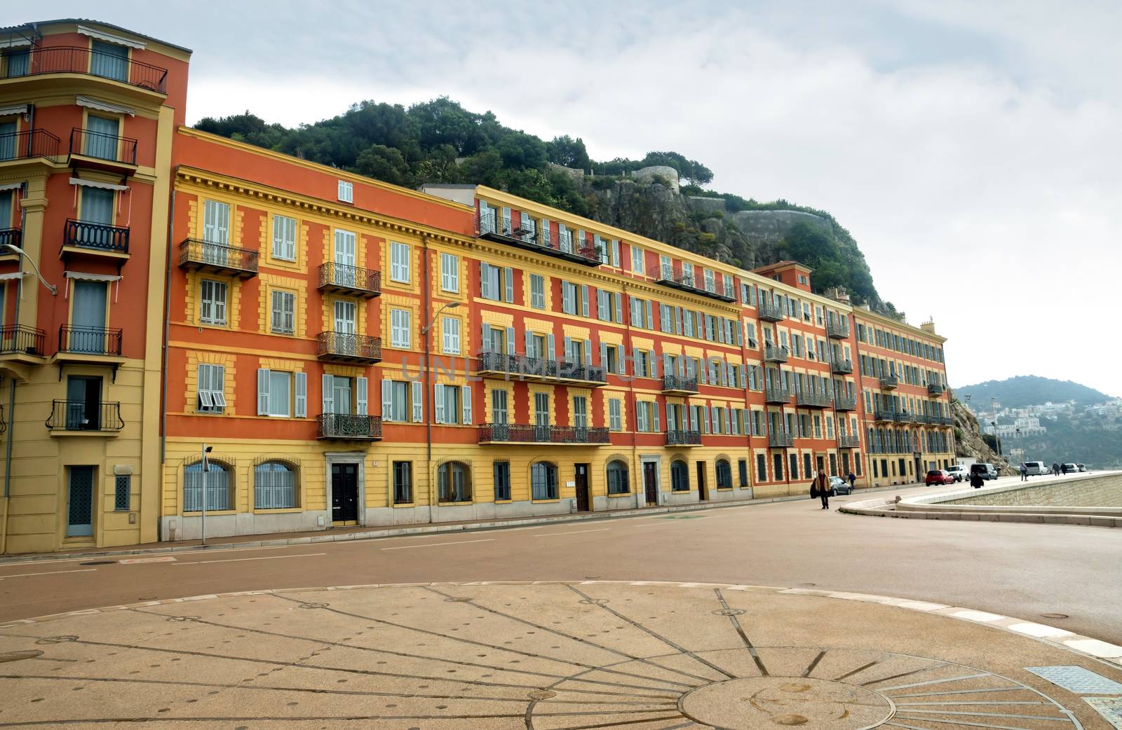 Old architecture of city of Nice, France.