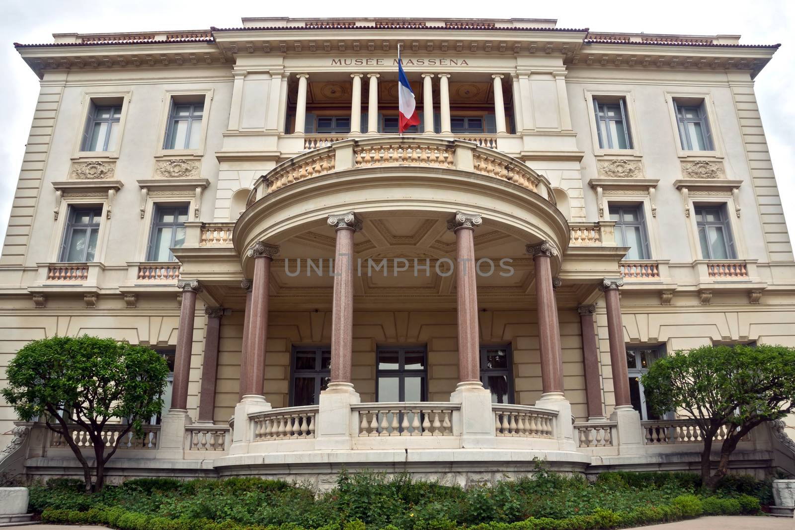 NICE, FRANCE - APRIL 27: Museum Massena (Musee Massena) on April 27, 2013 in Nice, France. It is one of the main sights along Promenade des Anglais. 

Nice, France - April 27, 2013: The Massena Palace Museum of Art and History. It is one of the main sights along Promenade des Anglais.