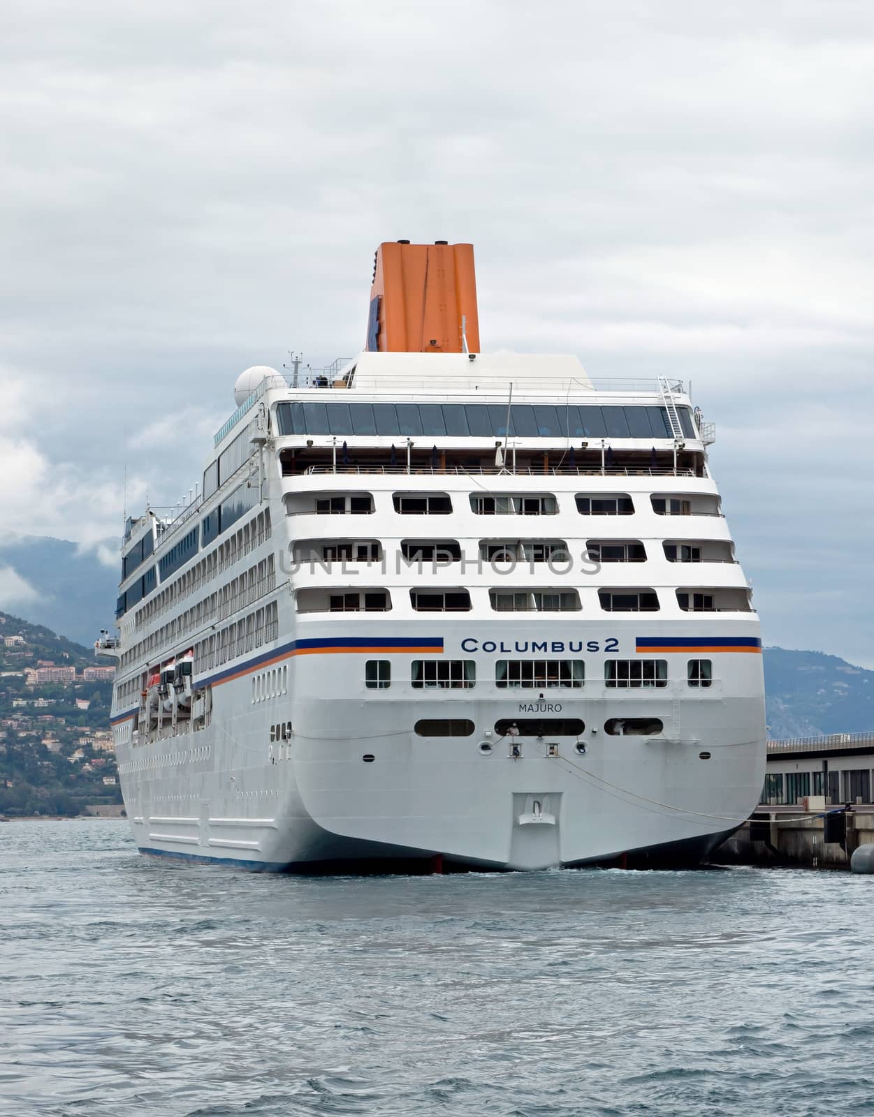 MONTE CARLO, MONACO - APRIL 28: Cruise ship the Columbus-2 docked in Monte Carlo on the Mediterranean Sea on April 28, 2013 in Monte Carlo, Monaco. Monte Carlo is a popular destination in the world.

Monte Carlo, Monaco - April 28, 2013: Cruise ship the Columbus-2 docked in Monte Carlo on the Mediterranean Sea. Monte Carlo is a popular destination in the world.