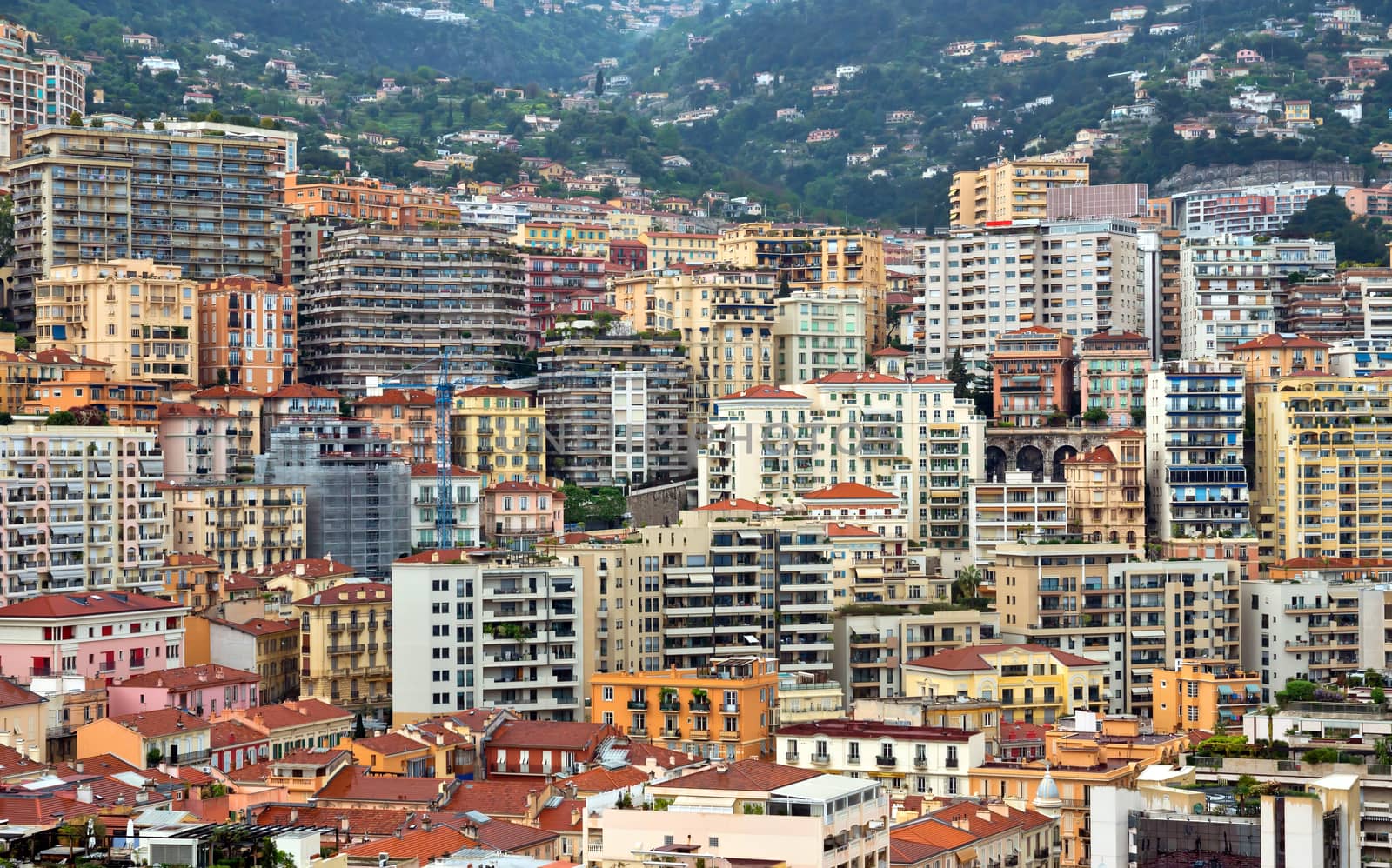 Buildings background of Monte Carlo (Monaco) from the height.
