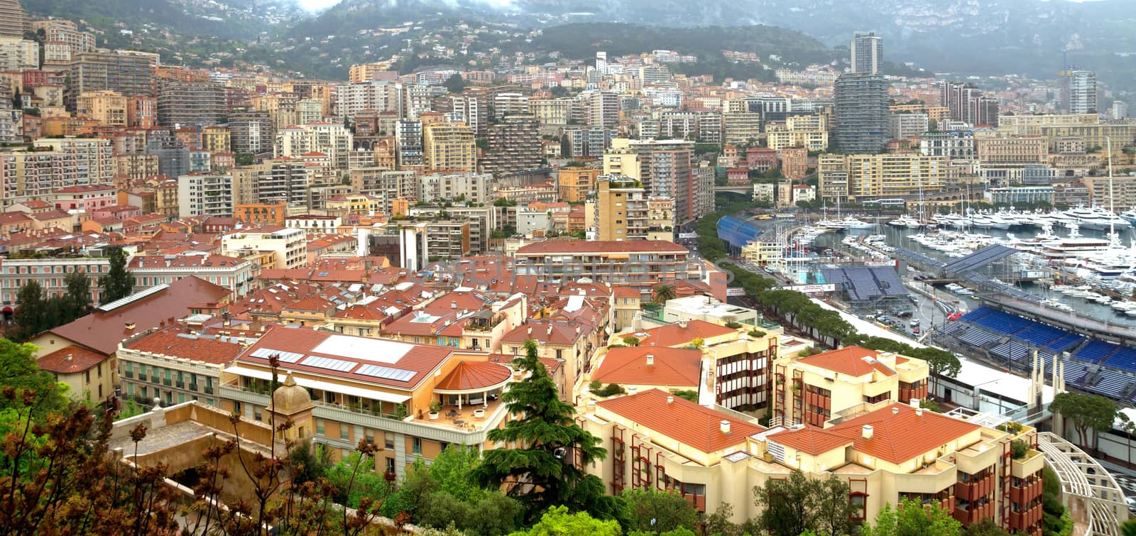 Monaco - A beautiful view of Monte Carlo from the heights by Venakr