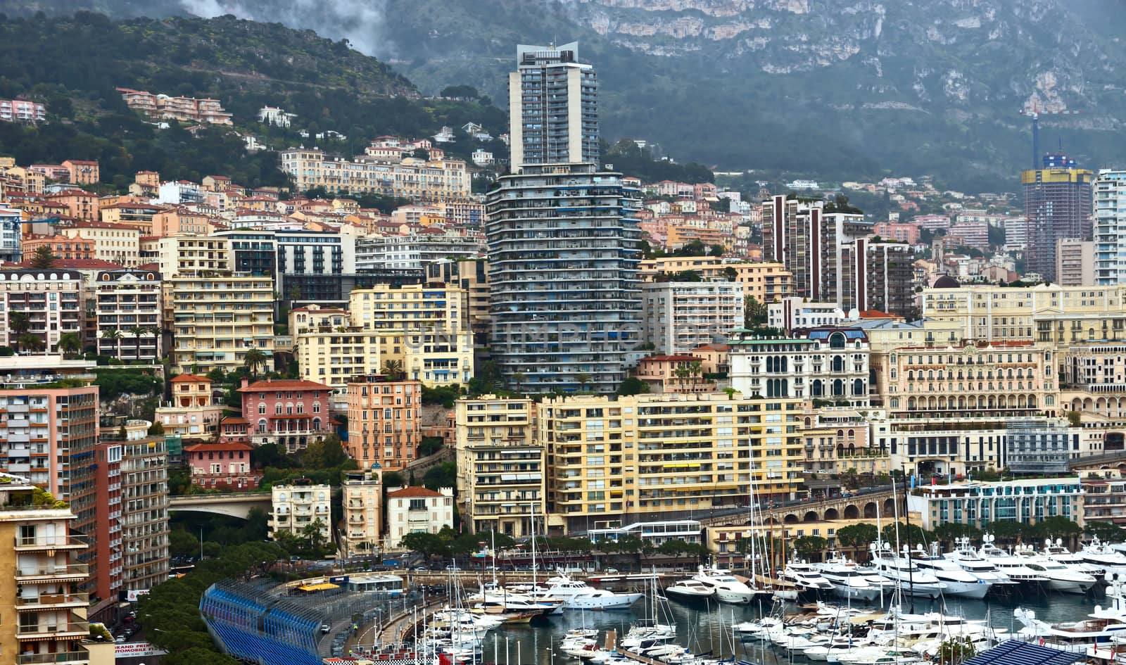 MONACO, MONTE CARLO - APRIL 28: A beautiful view of Monte Carlo (Monaco) from the heights on April 28, 2013 in Monaco, Monte Carlo. Principality of the most popular destination among tourists.

Monaco, Monte Carlo - April 28, 2013: A beautiful view of Monte Carlo (Monaco) from the heights. Principality of the most popular destination among tourists.