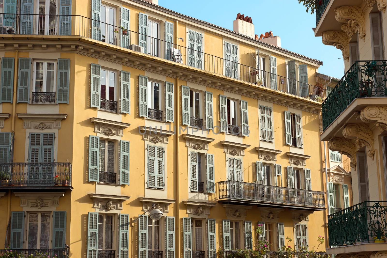 Architecture at  the old town, Nice, France.