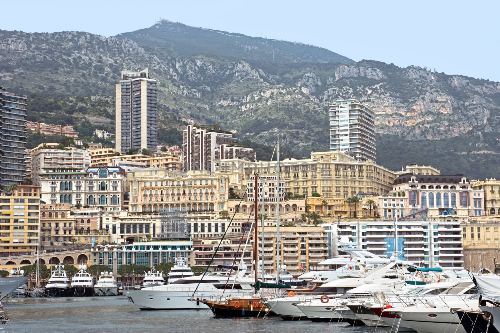 MONTE CARLO, MONACO - MAY 1: Cityscape and harbor Hercules on May 1, 2013 in Monte Carlo, Monaco. 

Monte Carlo, Monaco - May 1, 2013: Cityscape and harbor Hercules.