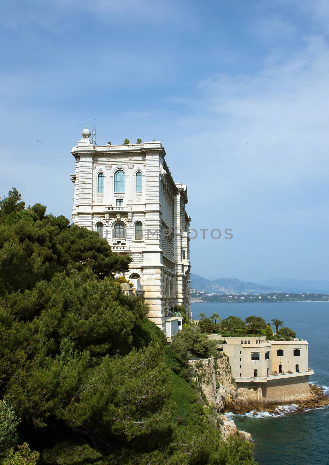 View of Oceanographic Museum of Monte Carlo, Monaco. 