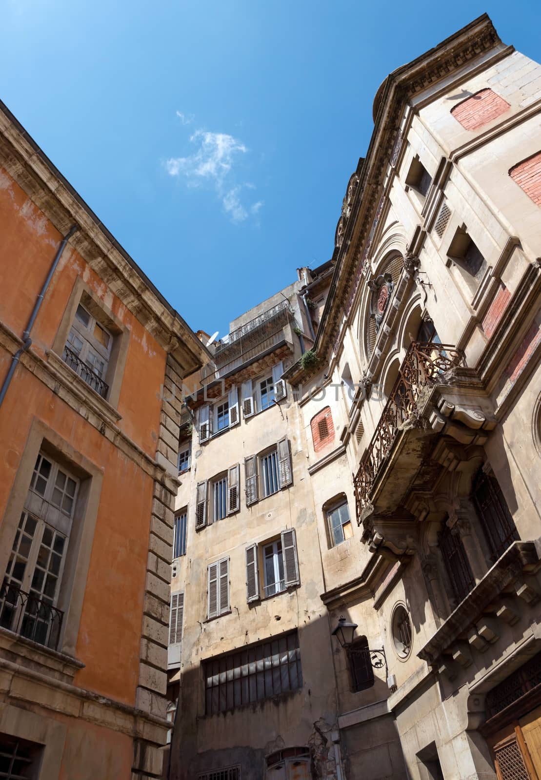 Old town in city of Grasse. Grasse is famous for its perfume industry. The city was founded in the XI century.