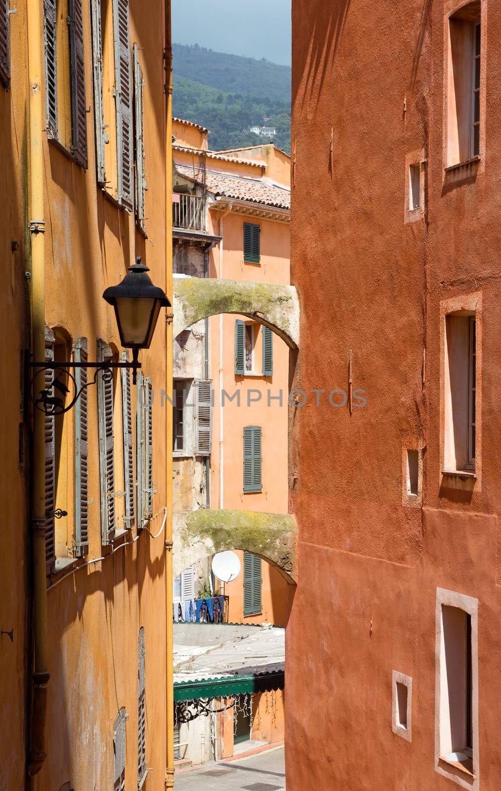 Typical street in Nice, France