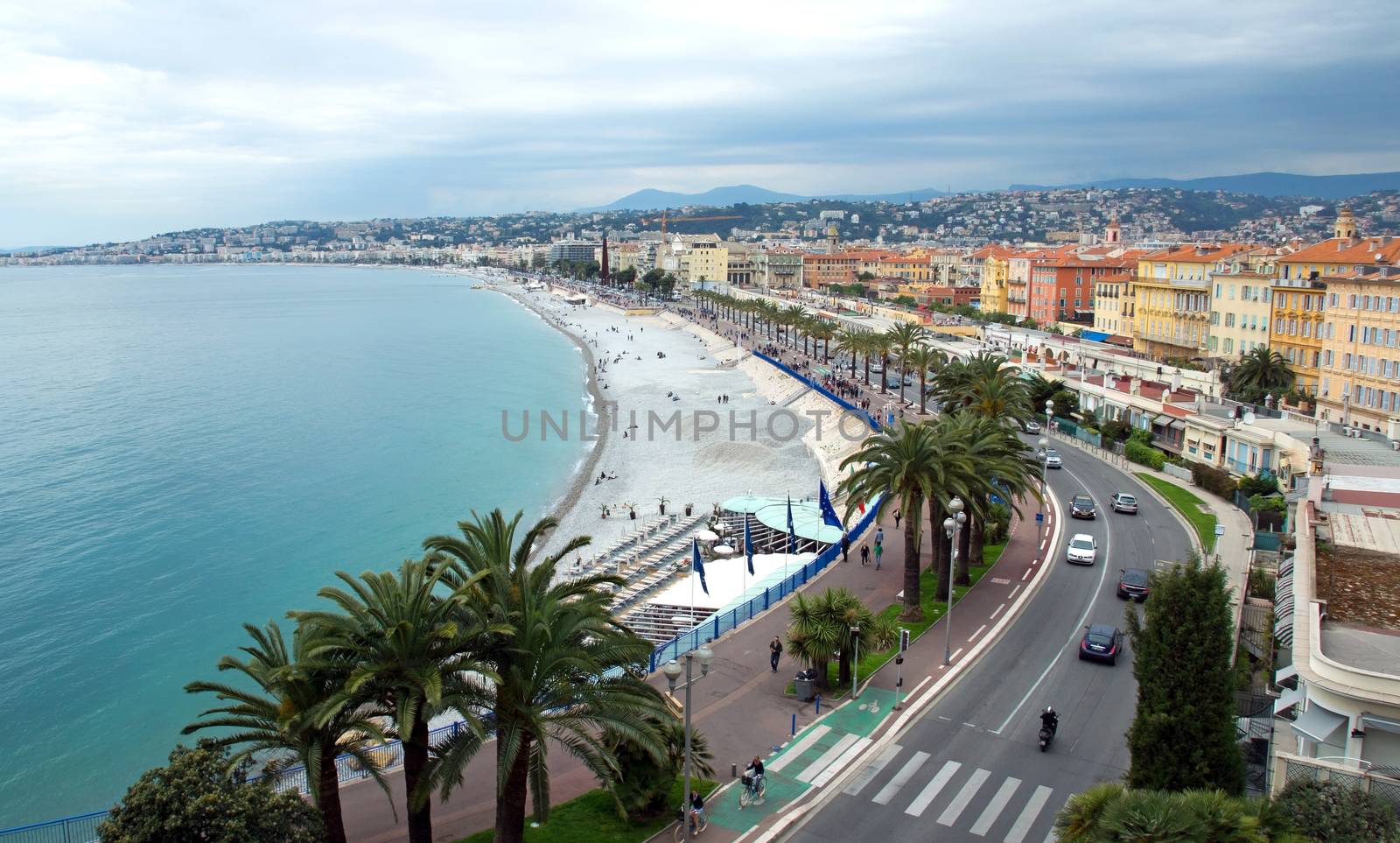 NICE, FRANCE - MAY 5: Panoramic view of city on May 5, 2013 in Nice, France. One of the main resorts of the Cote d'Azur (French Riviera).

Nice, France - May 05, 2013: Panoramic view of city. One of the main resorts of the Cote d'Azur (French Riviera).