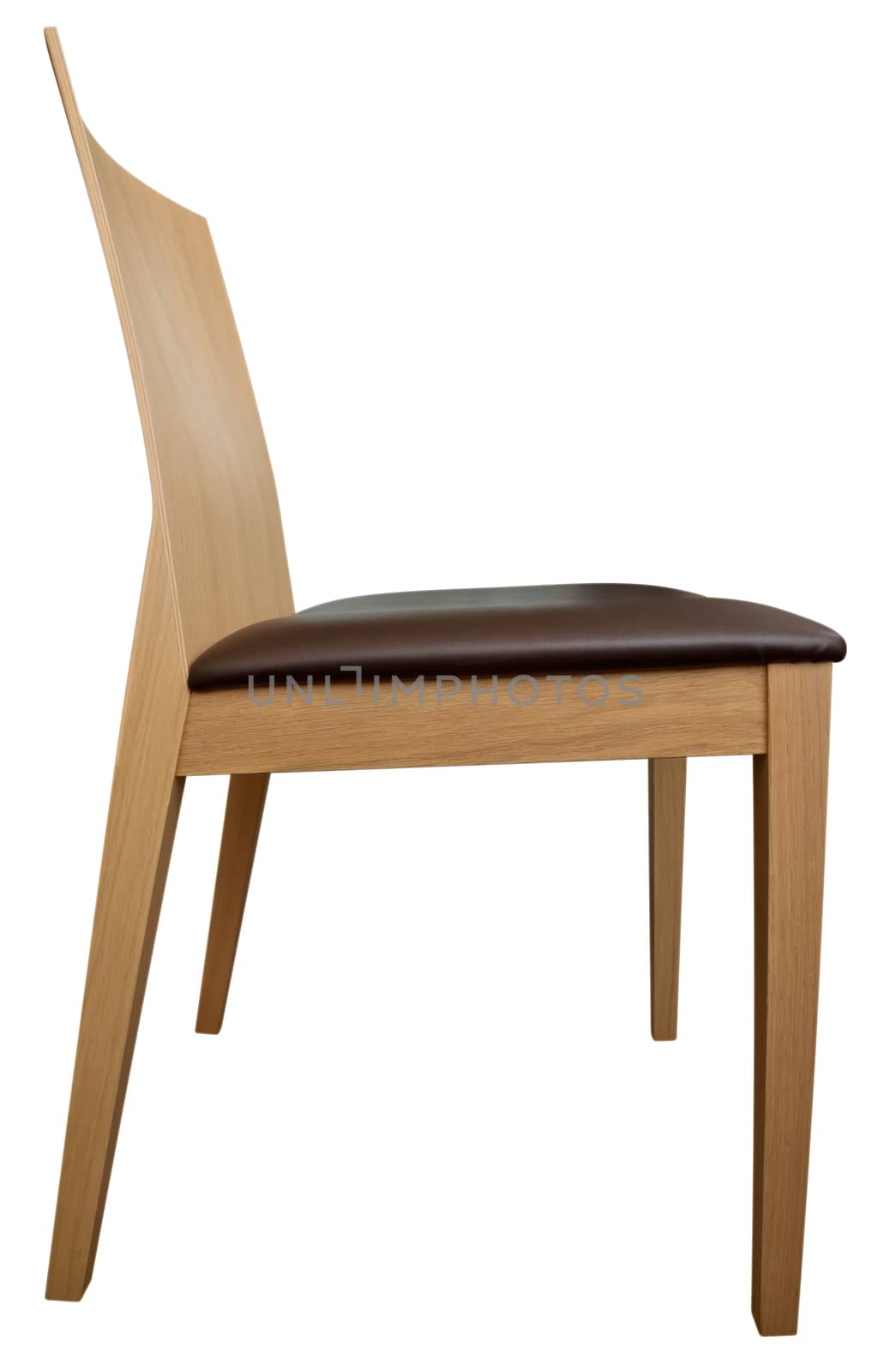 Wooden chair isolated on the white background. Clipping path included.