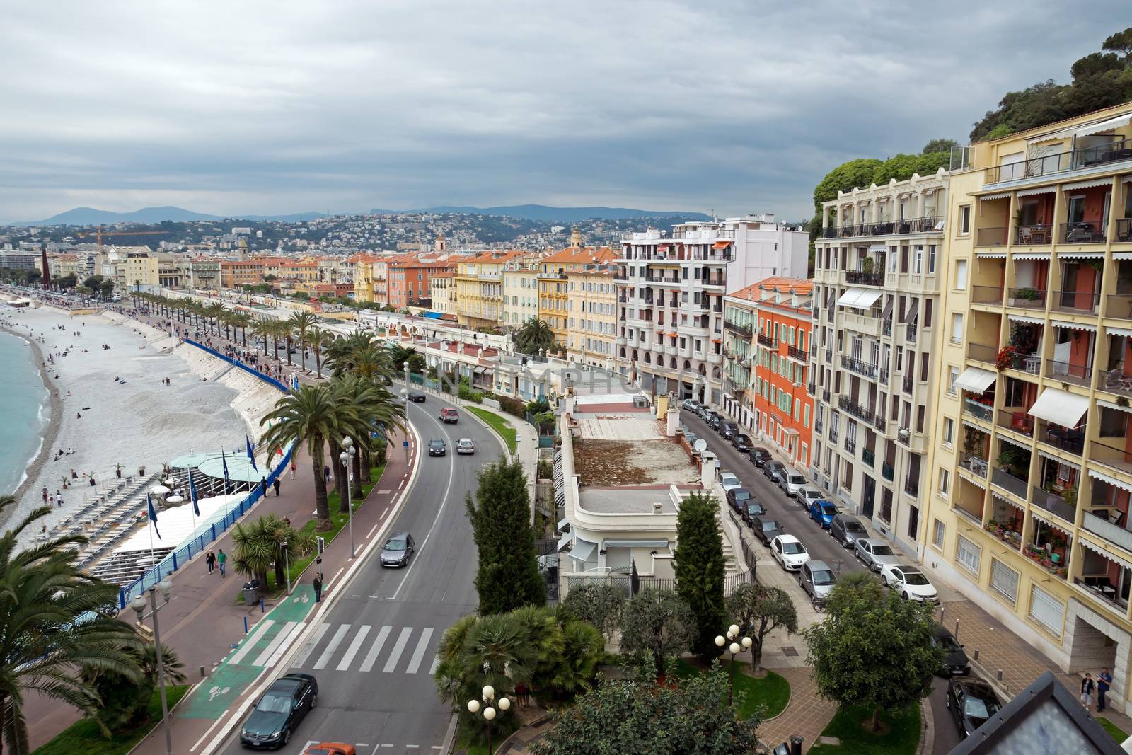 NICE, FRANCE - MAY 5: Panoramic view of city on May 5, 2013 in Nice, France. One of the main resorts of the Cote d'Azur (French Riviera).

Nice, France - May 05, 2013 : Panoramic view of city. One of the main resorts of the Cote d'Azur (French Riviera).