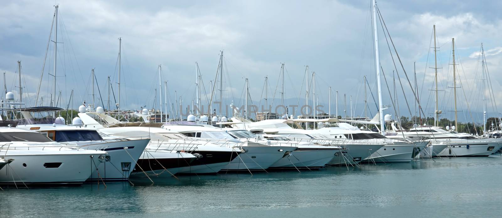 ANTIBES, FRANCE - MAY 6: Sailboats in Port Grimaldi on May 6, 2013 in Antibes, France.

Antibes, France - May 6, 2013: Sailboats in Port Grimaldi on the French Riviera.