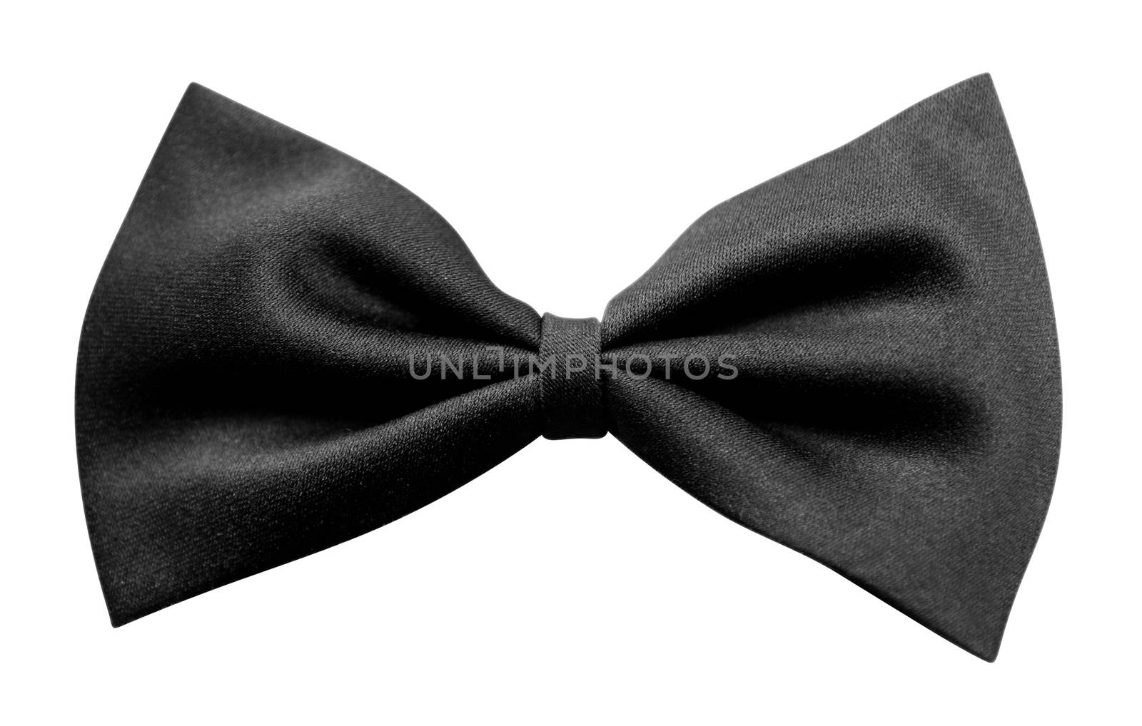 Black bow tie, isolated on white background. Clipping path included.