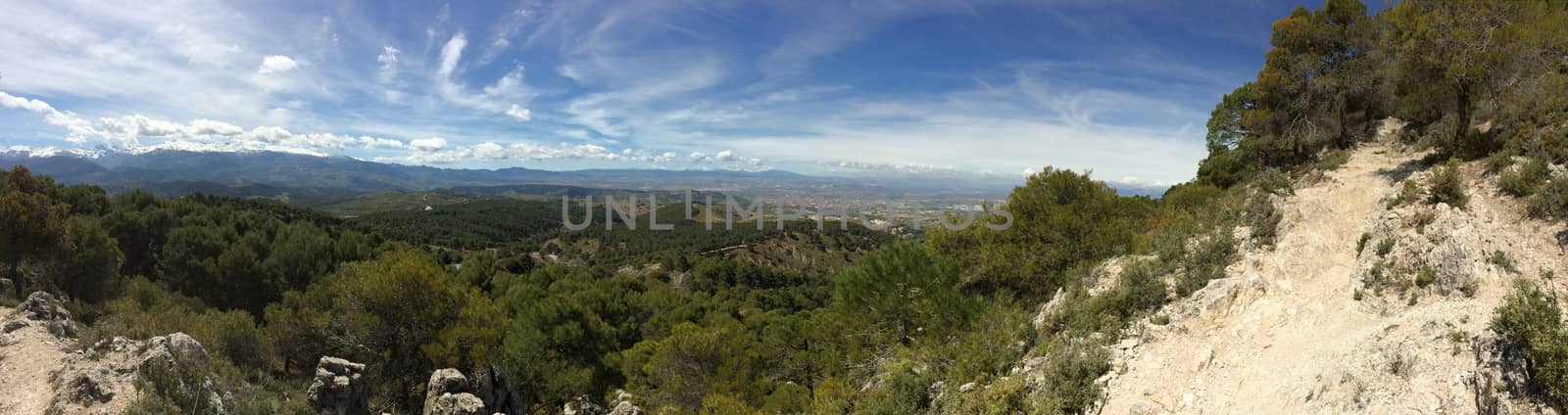 Sierra Nevada, Spain, landscape and nature in panorama