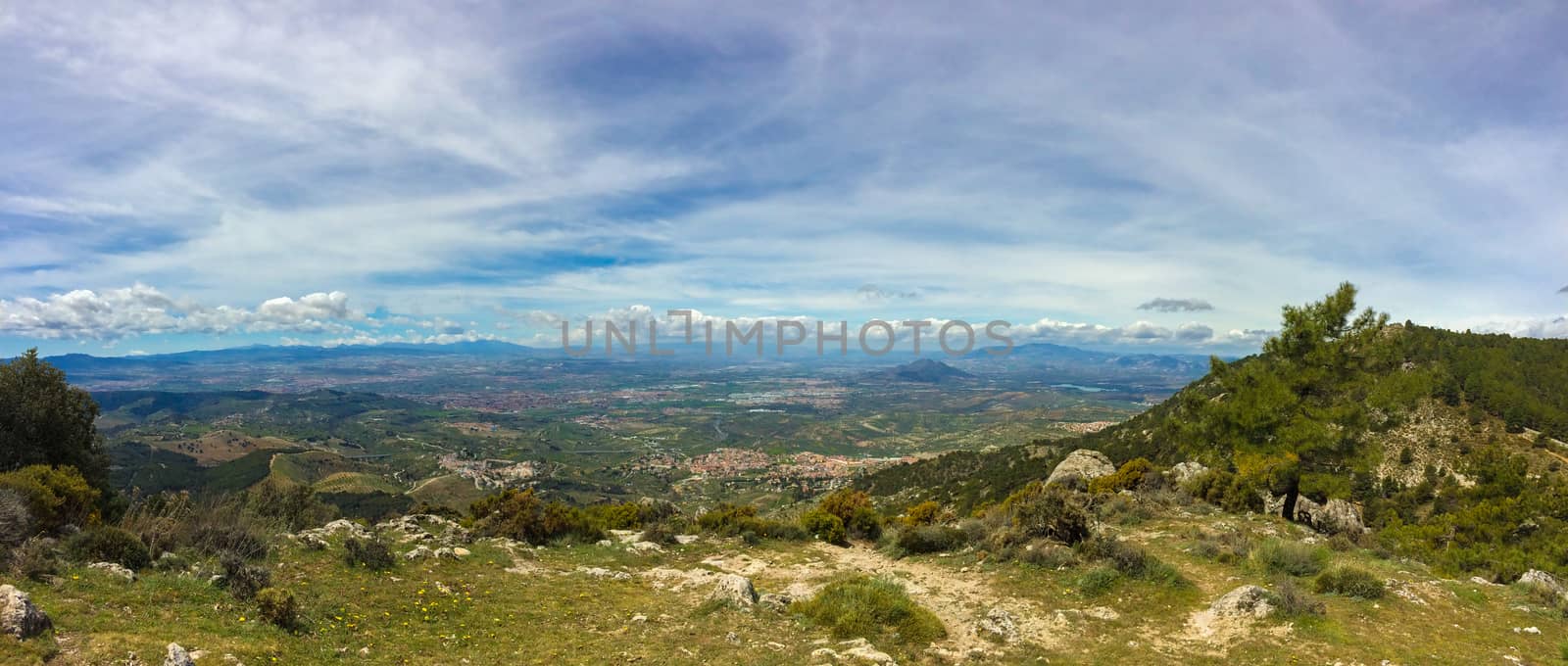 Sierra Nevada, Spain, landscape and nature in panorama