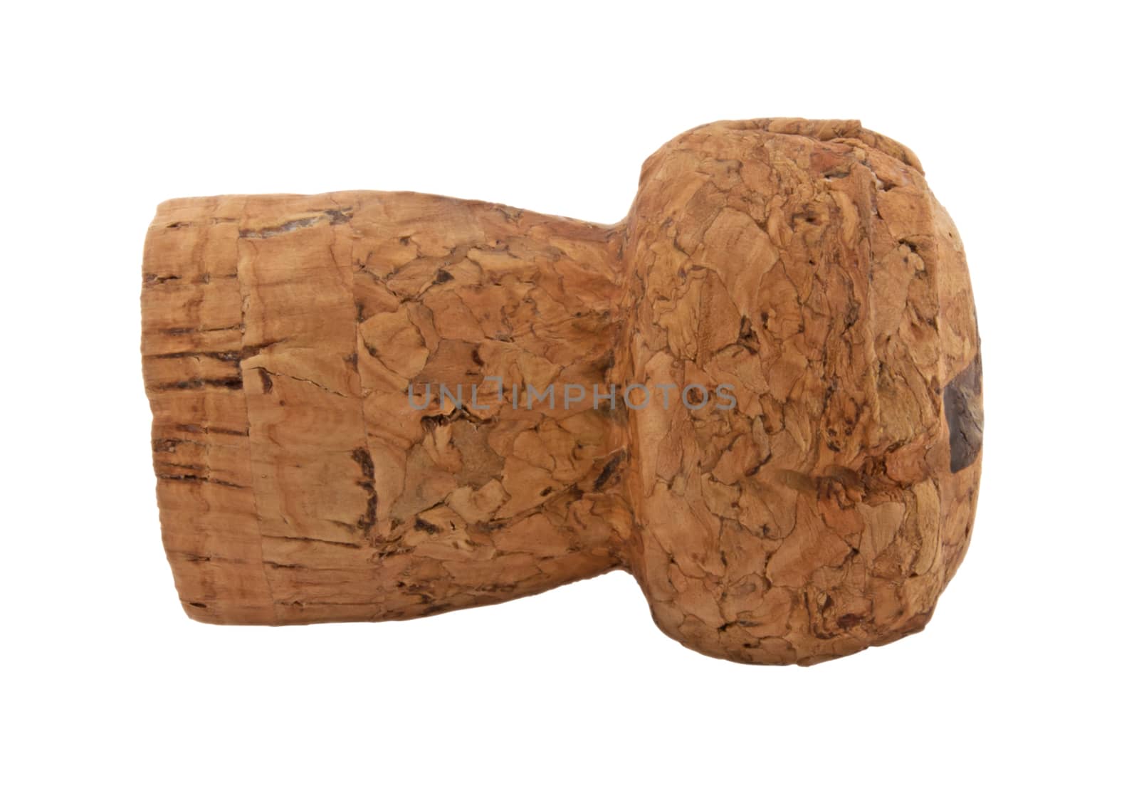 Champagne Cork isolated on white background.